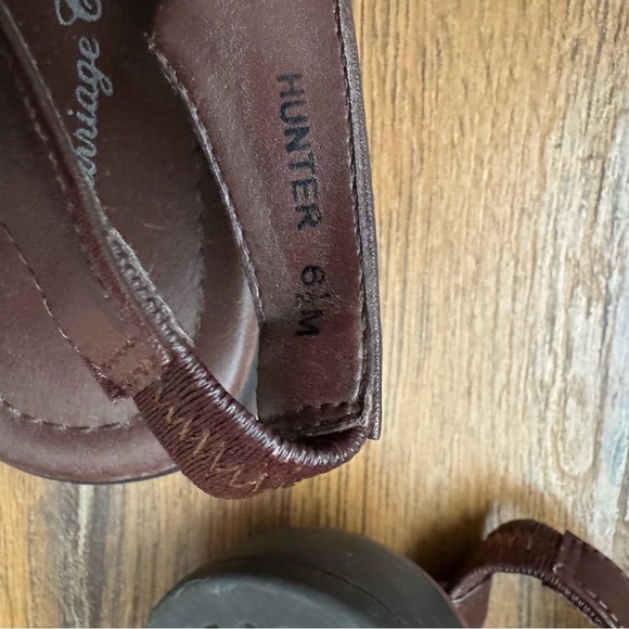 Carriage Court Brown Leather Slingback Loafers – Women’s Comfort Flats - Picture 9 of 9